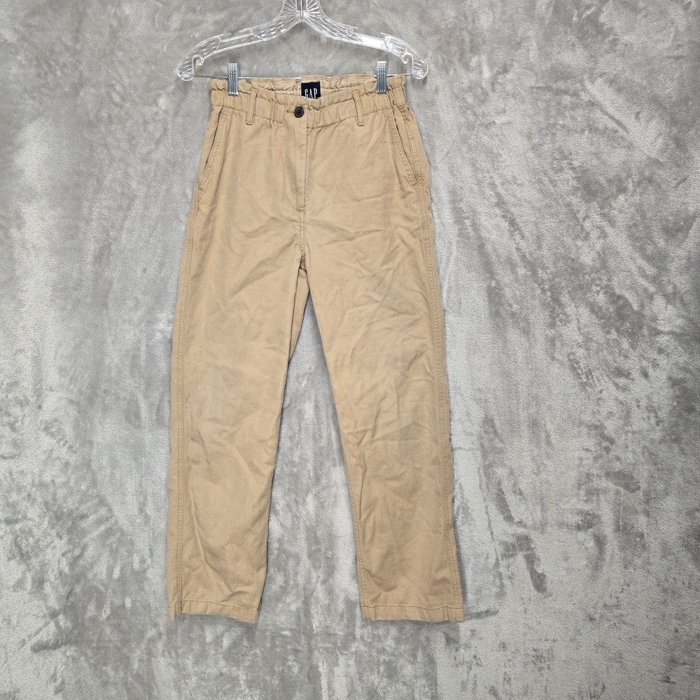 Gap Chino Pants Women XS Tan Elastic Waist Cotton Lyocell Minimal Earthy Capsule
